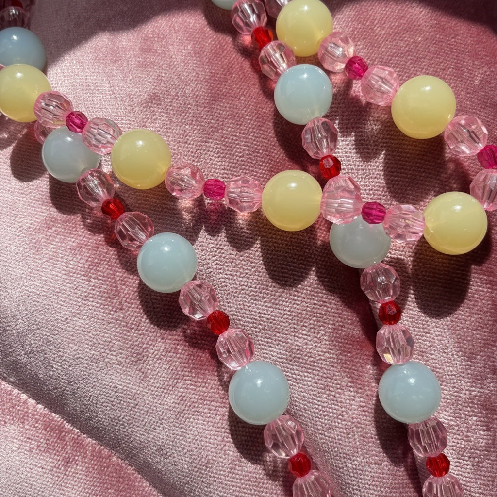 Pink Lemonade Beaded Necklace
