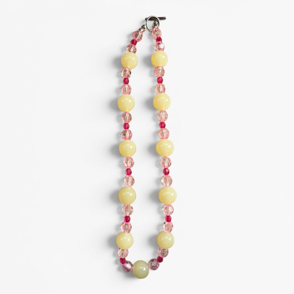 Pink Lemonade Beaded Necklace