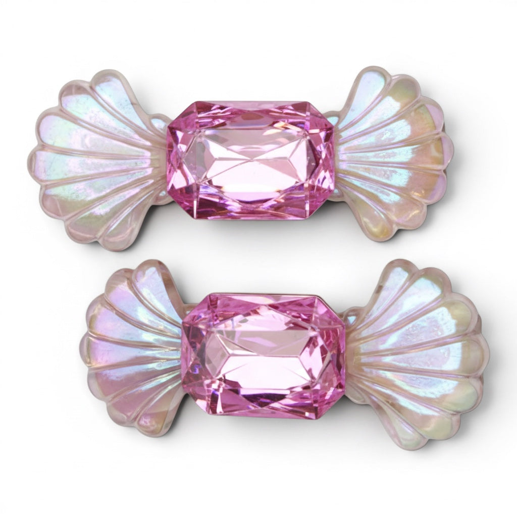 Pink Pearl Sugar Shell Clips