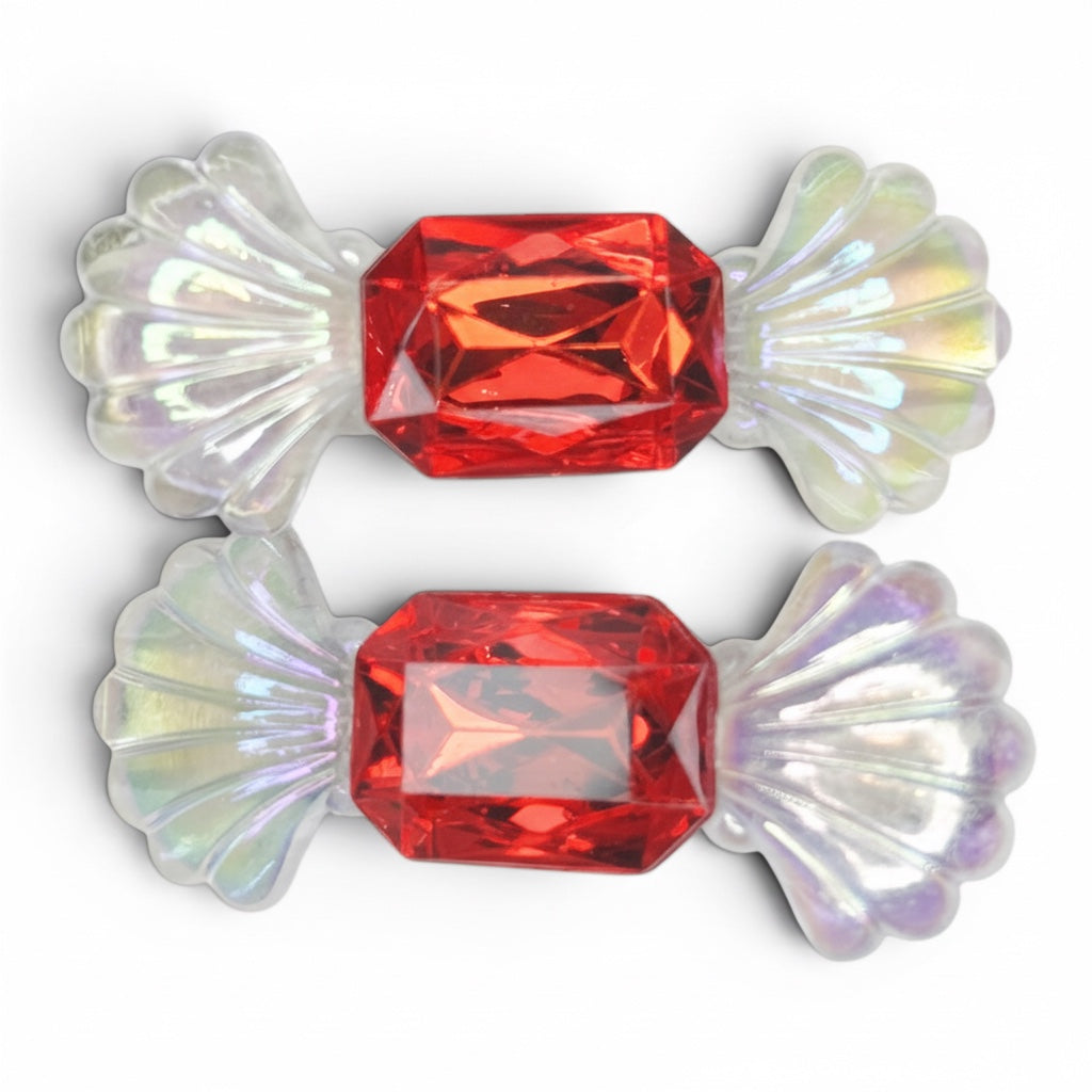 Cherry Pearl Sugar Shell Clips