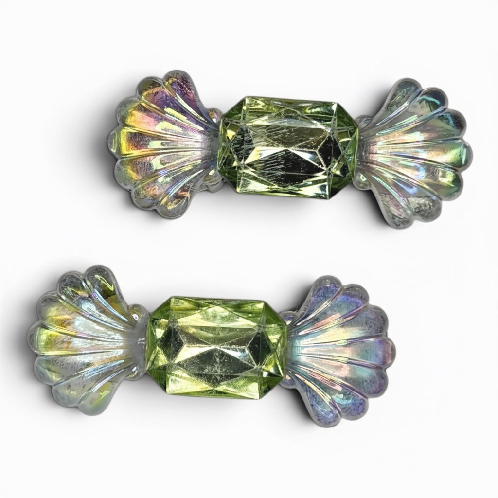 Sea Glass Sugar Shell Clips