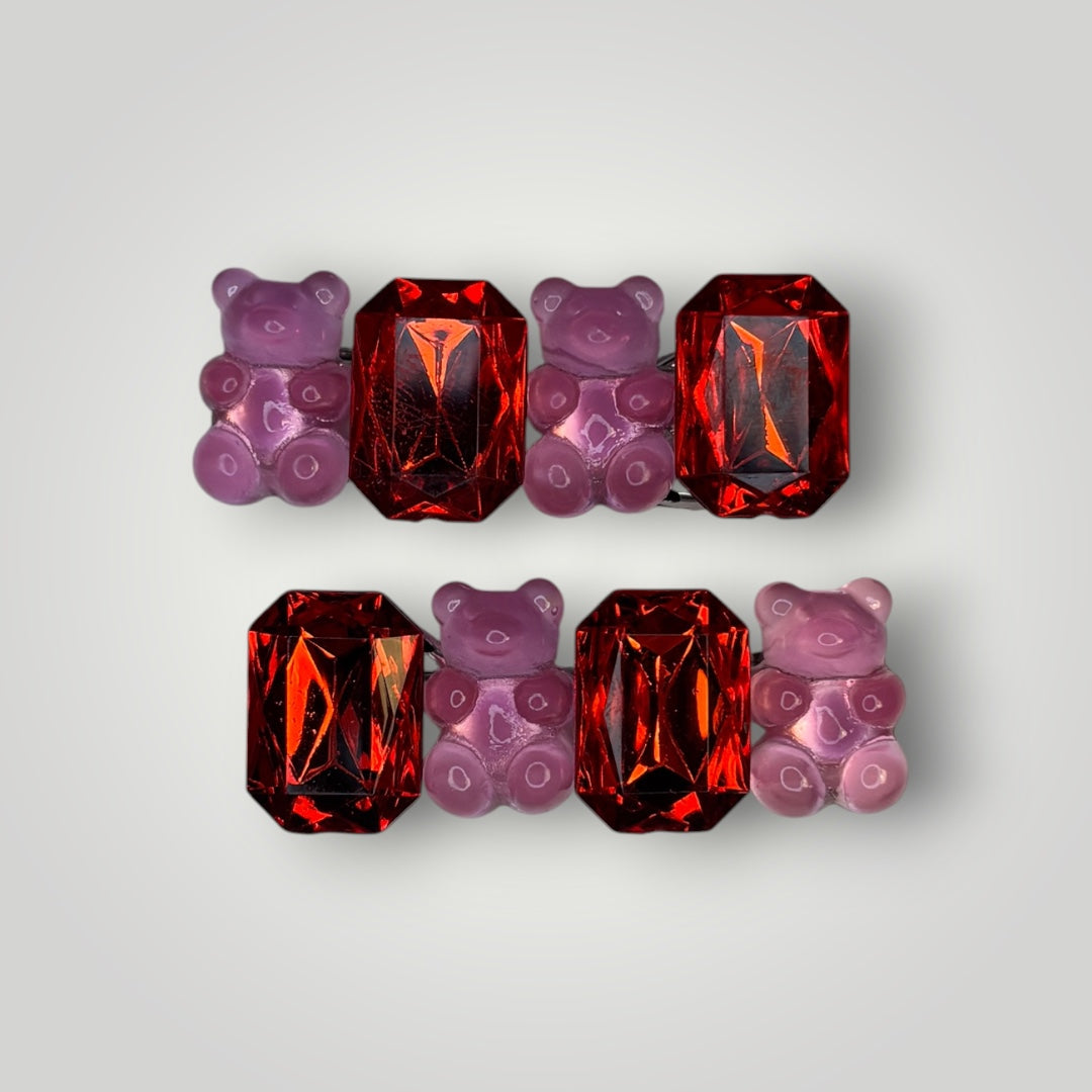 Gummy Bear Gem Hair Clips