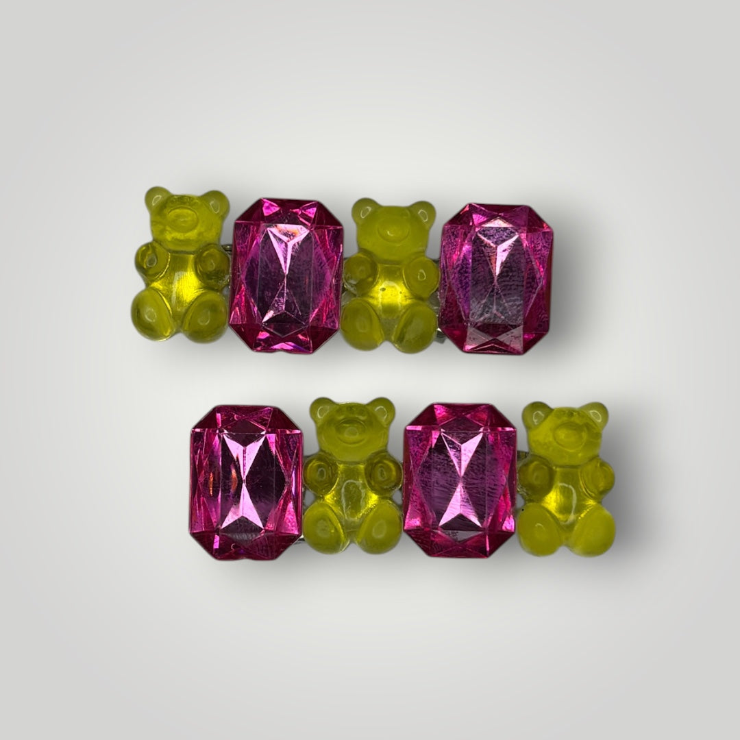 Gummy Bear Gem Hair Clips